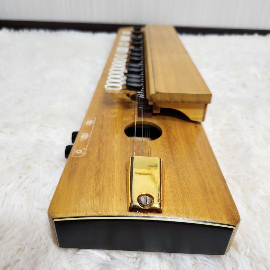 【美品♪アンプ音出し確認済】スズキ 高級手工芸 大正琴 桐 電気