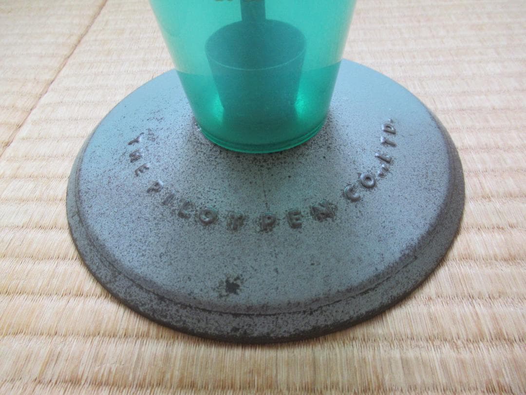 美品 非売品 1930年◆パイロット 店頭用 緑・赤・青コップ型3段 ペンケース