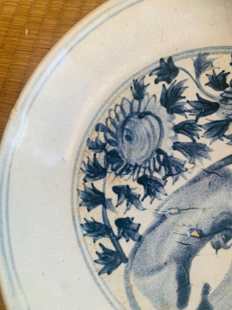 中国明時代中早期染付大皿