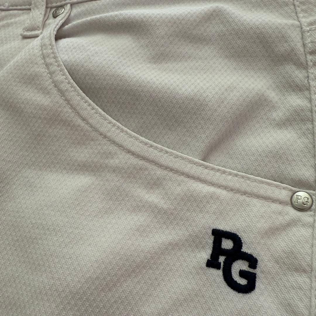 パーリーゲイツ　パンツ　4 M〜L相当　白　ホワイト　ストレッチ素材　ゴルフ