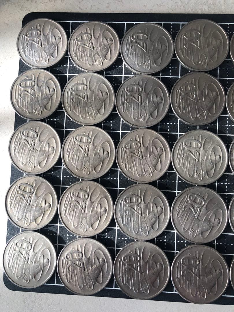 N4379【オーストラリア】20セント　硬貨　古銭　　年号揃い　40枚