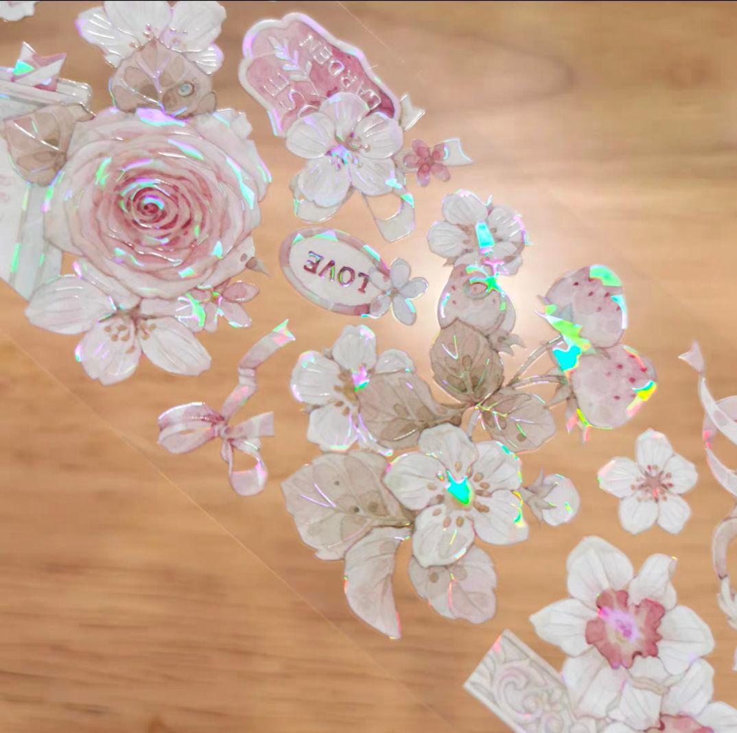 【バラ売りOK】苺＆花柄マスキングテープ 巻売り 3個セット