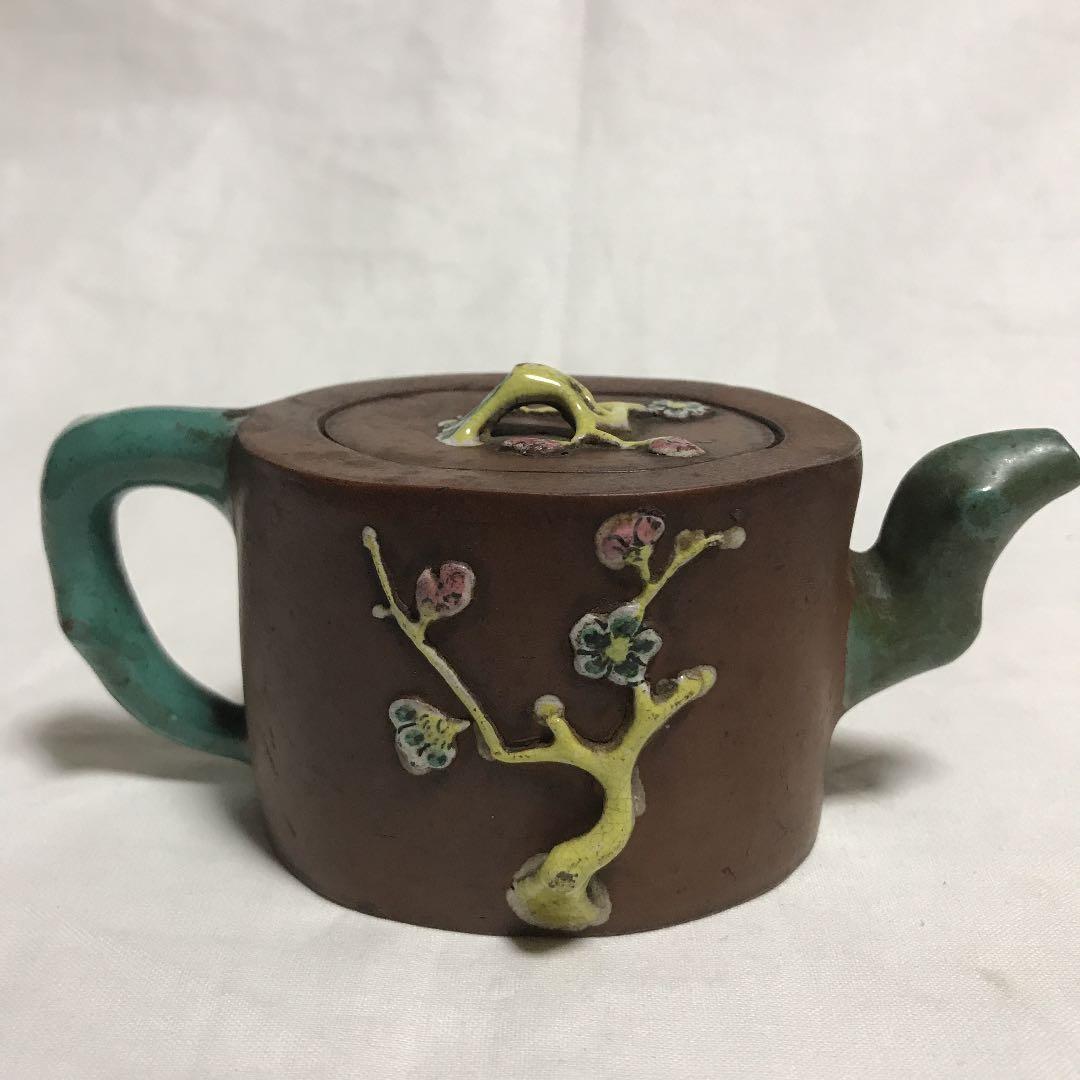 清代　梅枝急須（箱付き）