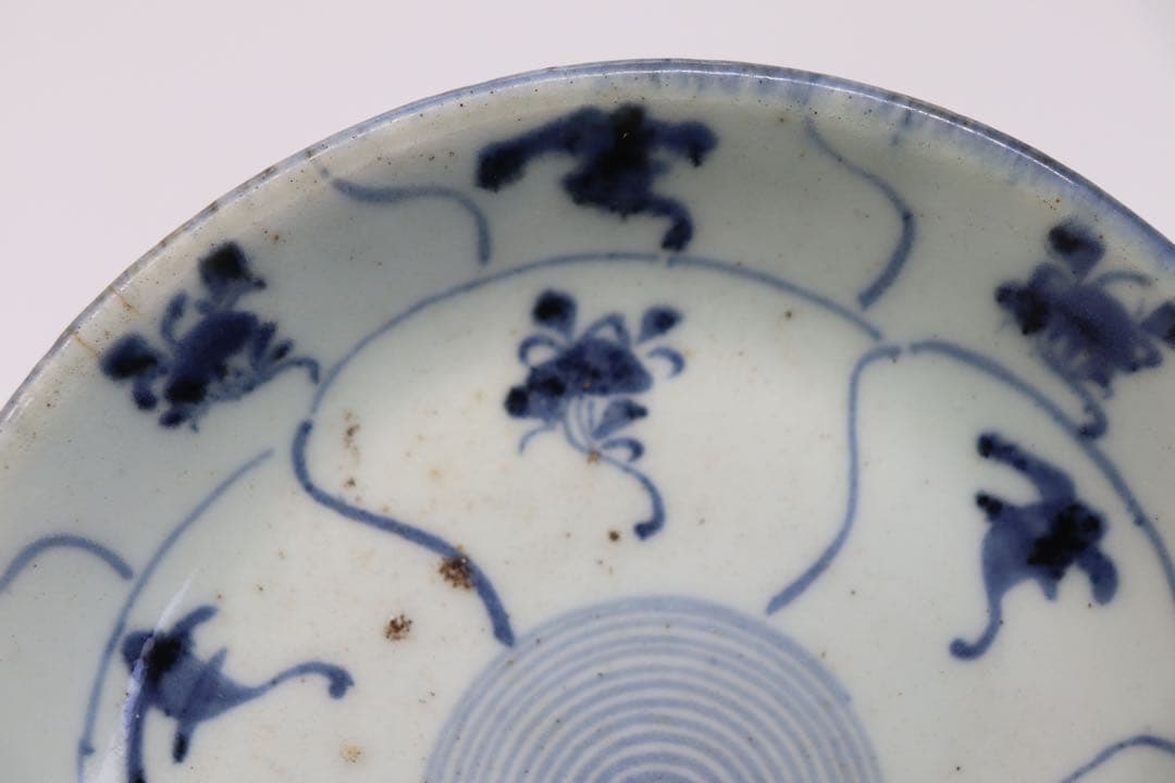 中国　清時代　染付大皿5点　アンティーク　送料込み0122