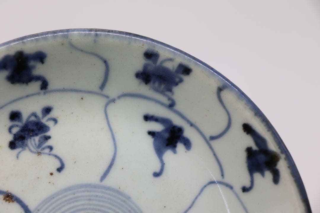 中国　清時代　染付大皿5点　アンティーク　送料込み0122