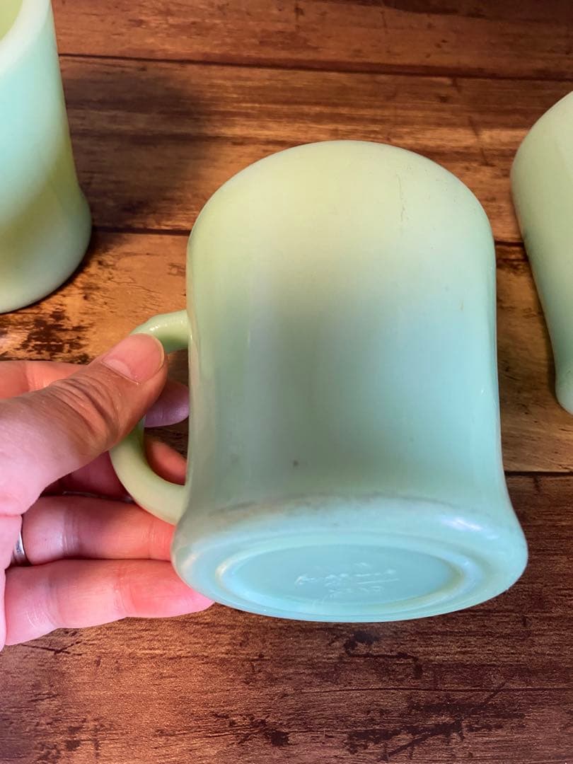 Fire-King ファイヤーキング マグ 1950年代　初期 肉厚　3個