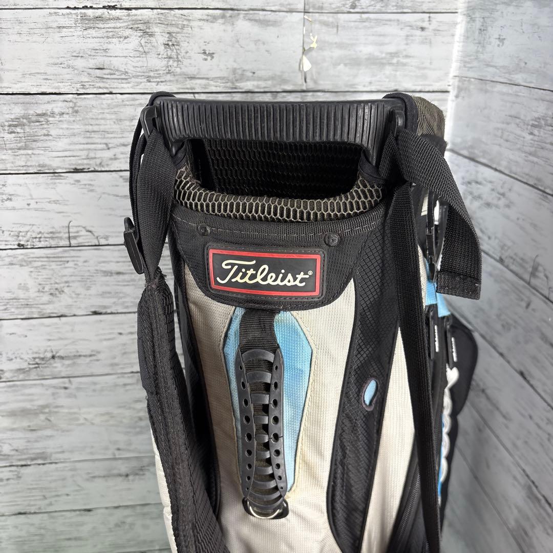 Titleist キャディバッグ スタンド付き 黒/青