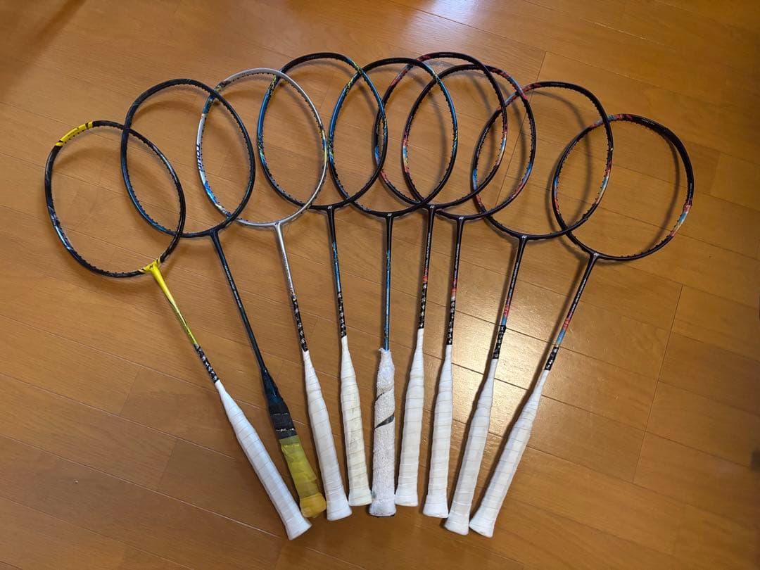 バドミントンラケット 9本セット ジャンク品