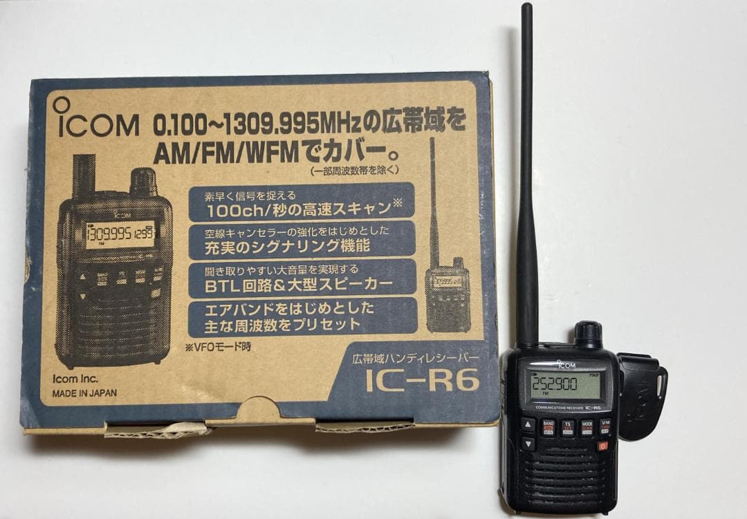ｔ*様 【8/1値下げ】アイコム：IC-R6 受信拡張版 接続ケーブル付き