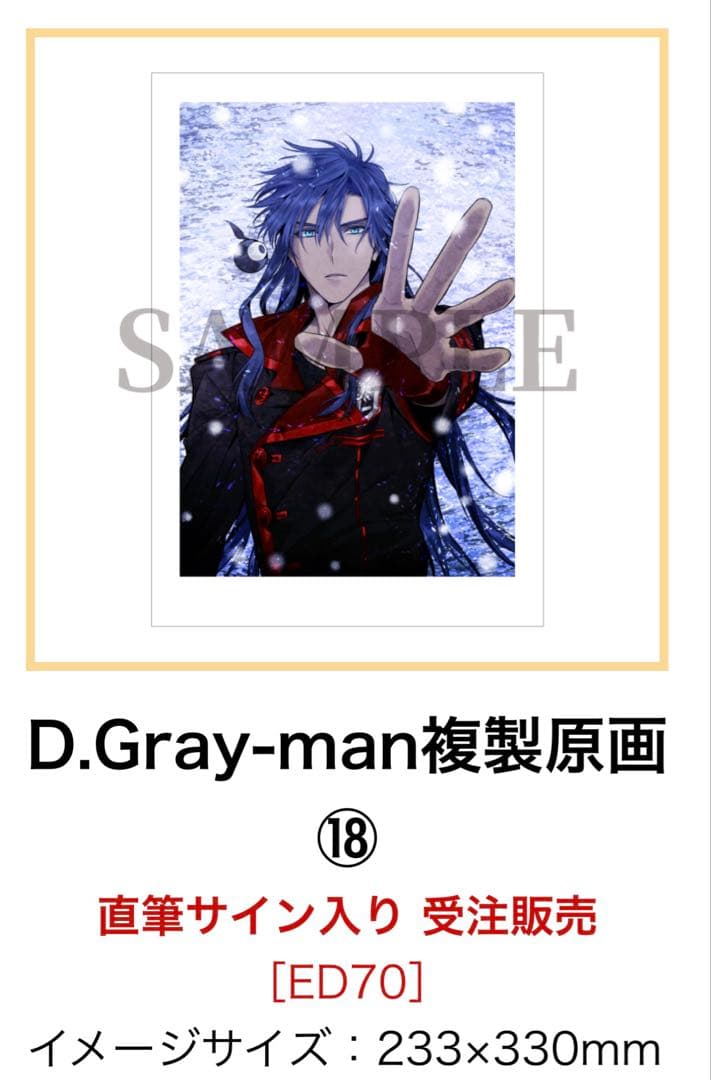 D.Gray-man 原画展 複製原画 神田ユウ
