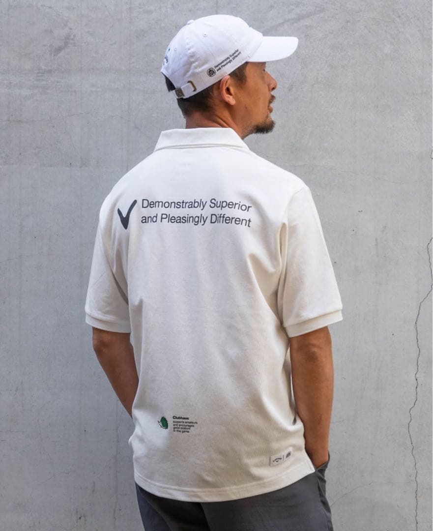 Clubhaus×Callawayコラボポロシャツ メンズMサイズ 白