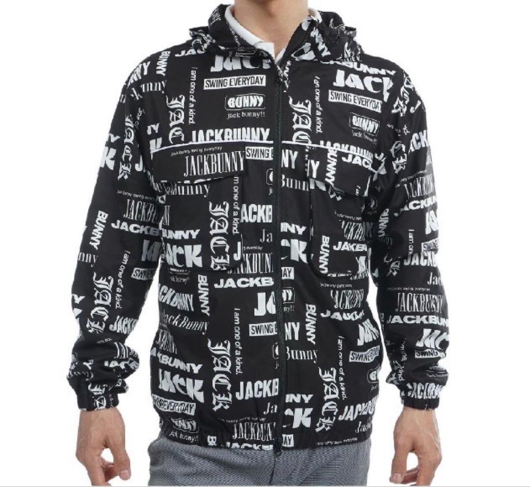 新品 パーリーゲイツ ジャックバニー ストレッチマルチロゴ ブルゾン(4)M/黒