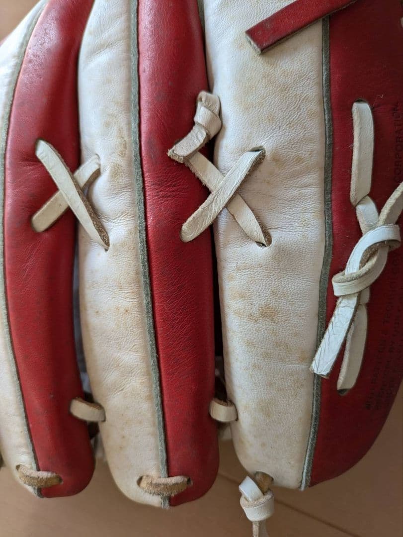 赤星モデルZETT PRO MODEL 硬式グローブ 赤/白