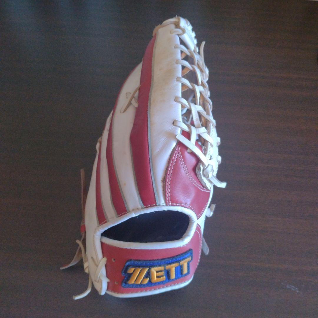 赤星モデルZETT PRO MODEL 硬式グローブ 赤/白