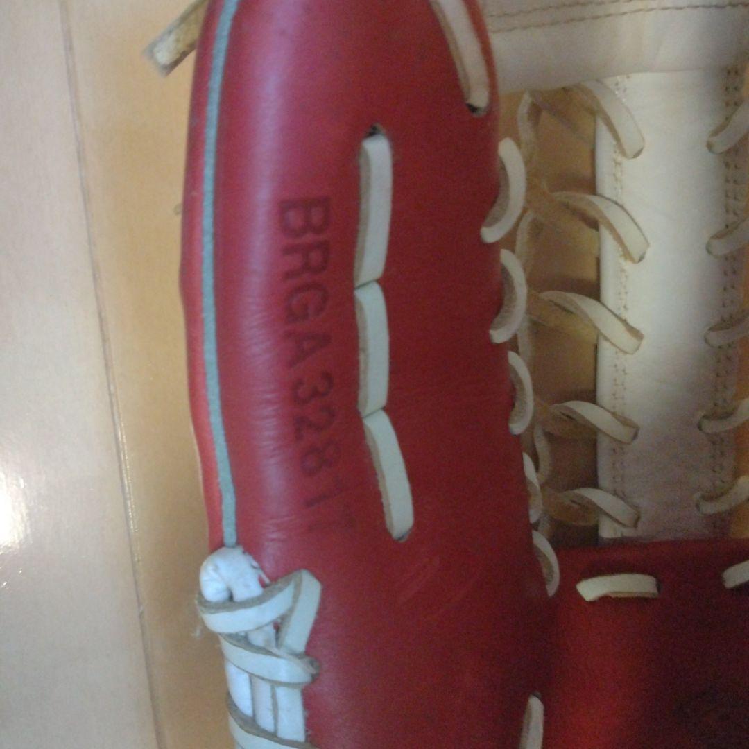 赤星モデルZETT PRO MODEL 硬式グローブ 赤/白