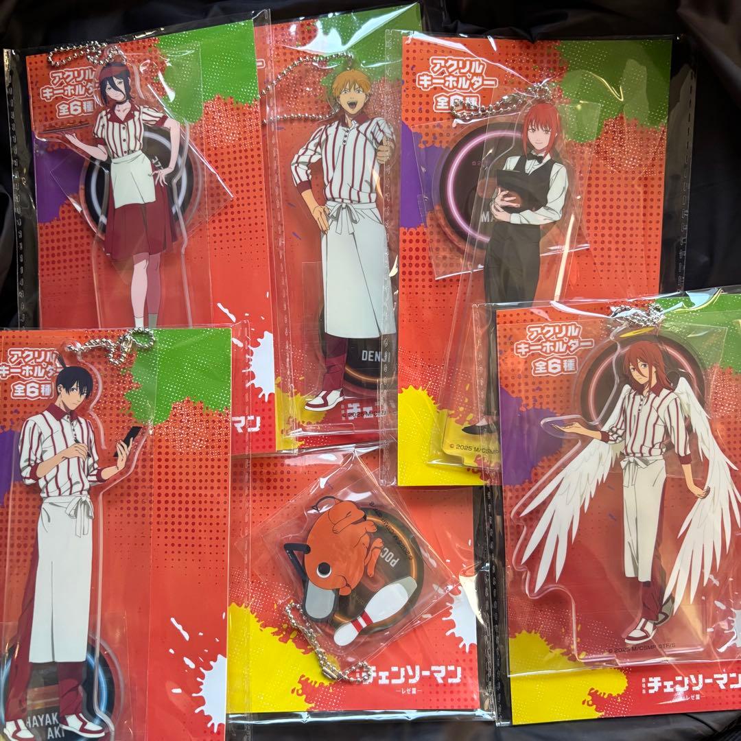 ラウンドワン限定　チェンソーマン　アクリルキーホルダー　全6種コンプ