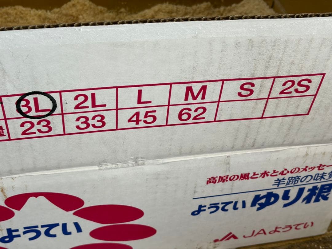 ゆりね　百合根　ゆり根3Lサイズ23個入れ５キロ北海道産 ラスト一箱