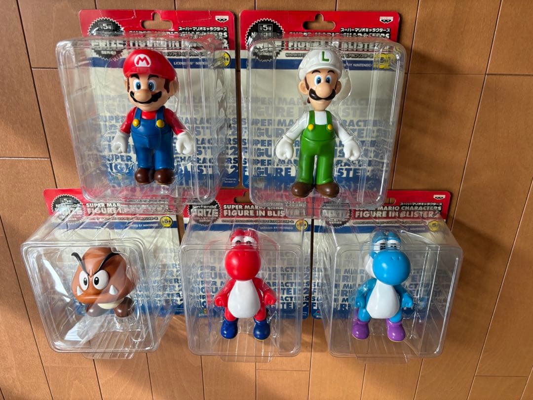 Nintendoプライズ★スーパーマリオ ★ソフビフィギュア全５種セット★未開封