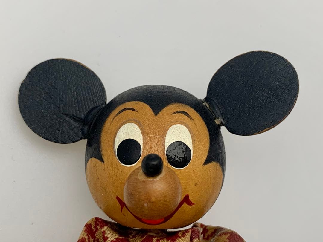 ミッキー 木製 温度計 レトロ ヴィンテージ ディズニー オールド Disney