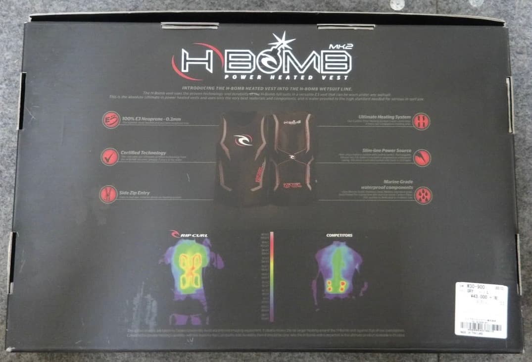 H-BOMB POWER HEATED VEST RIP CURL 管238
