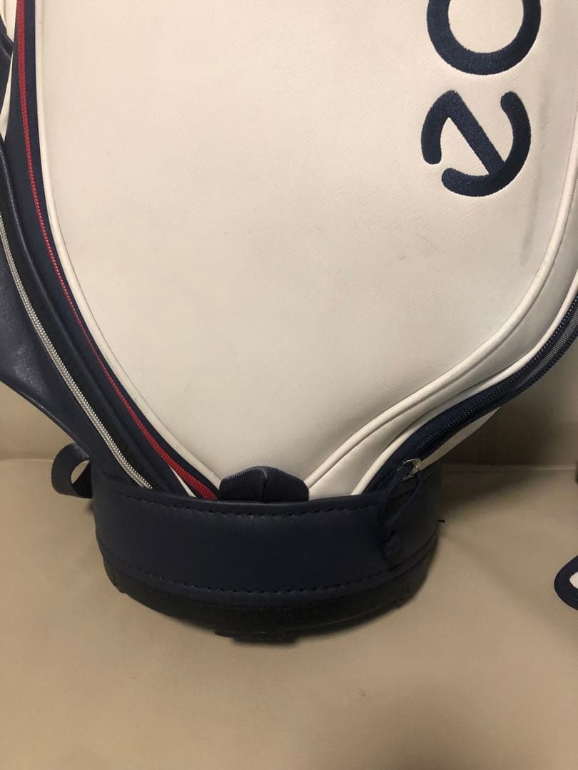 【送料込み】廃盤希少品　ecco キャディバッグ ホワイト/ネイビー/レッド