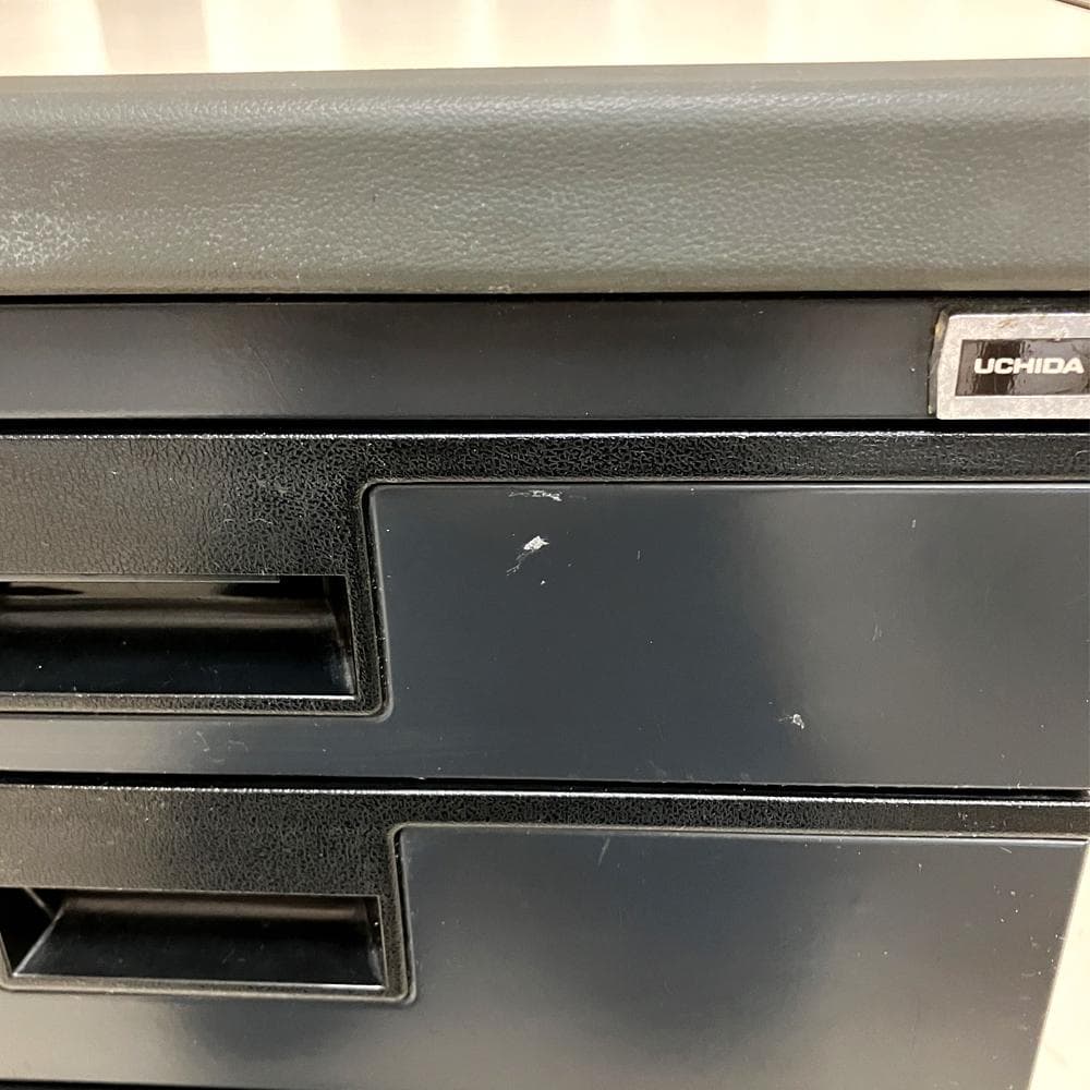 #2774-4　UCHIDA　スチールワゴン　サイドワゴン　　デスクワゴン