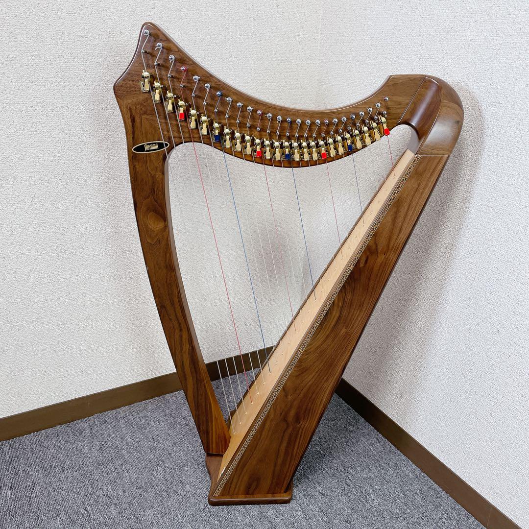 25年製 AOYAMA ハープ 25s 25弦 サウルハープ ブラウン