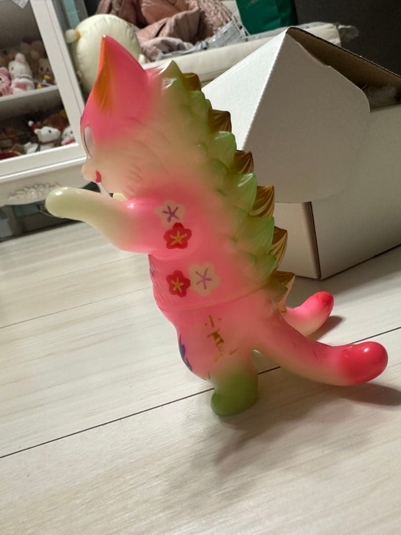 ソフビ 化猫怪獣　小夏屋 ネゴラカスタム　月夜桜