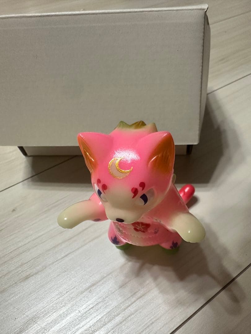 ソフビ 化猫怪獣　小夏屋 ネゴラカスタム　月夜桜