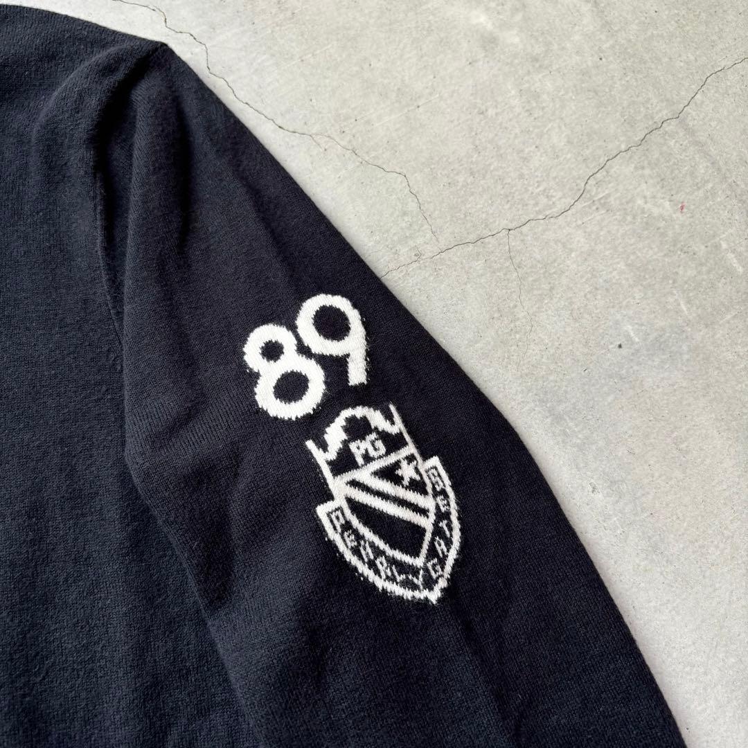 PEARLY GATES タートルネック コットンニットセーター 蛍光ラインロゴ