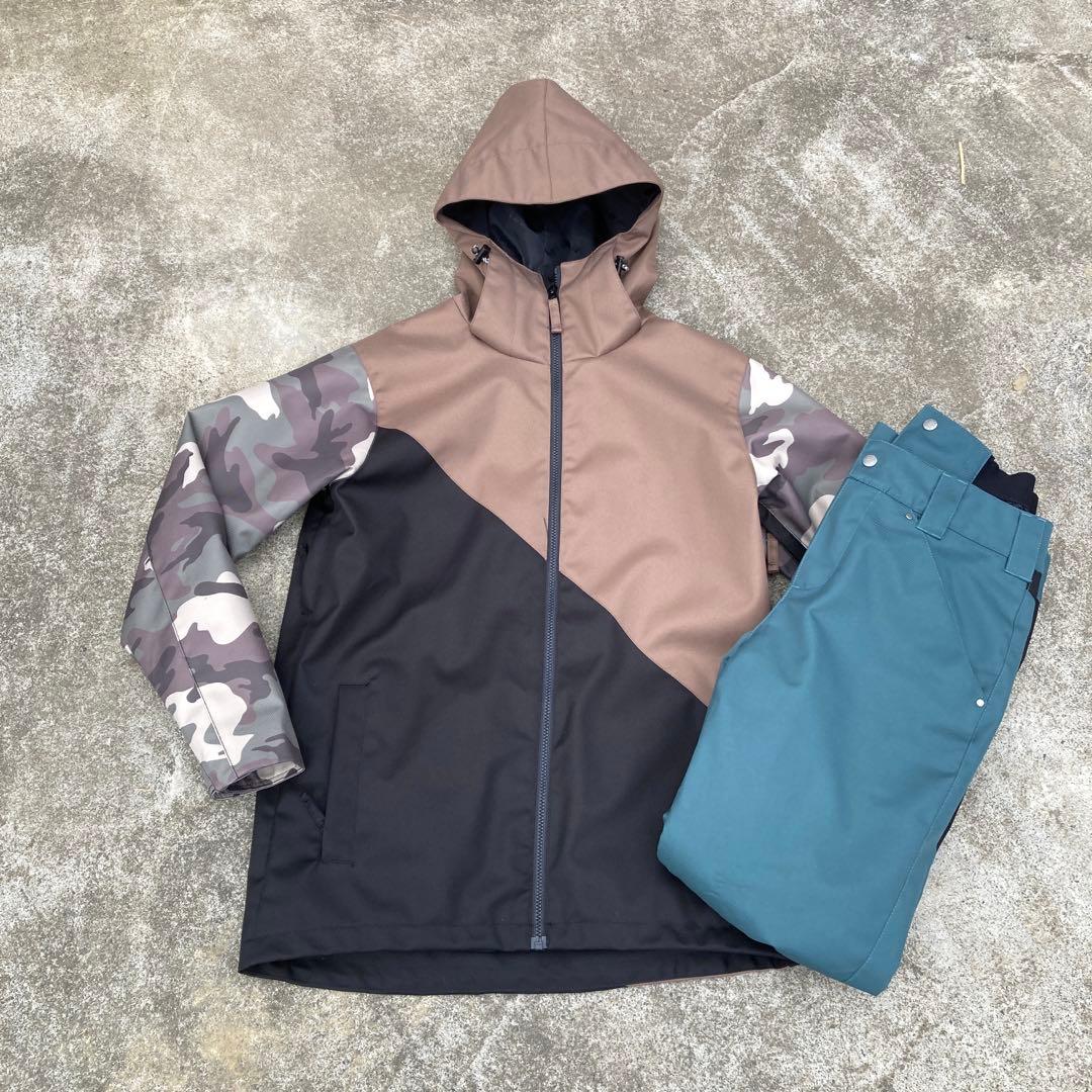 W_RAY スノボーウェア 迷彩 上下セット メンズ