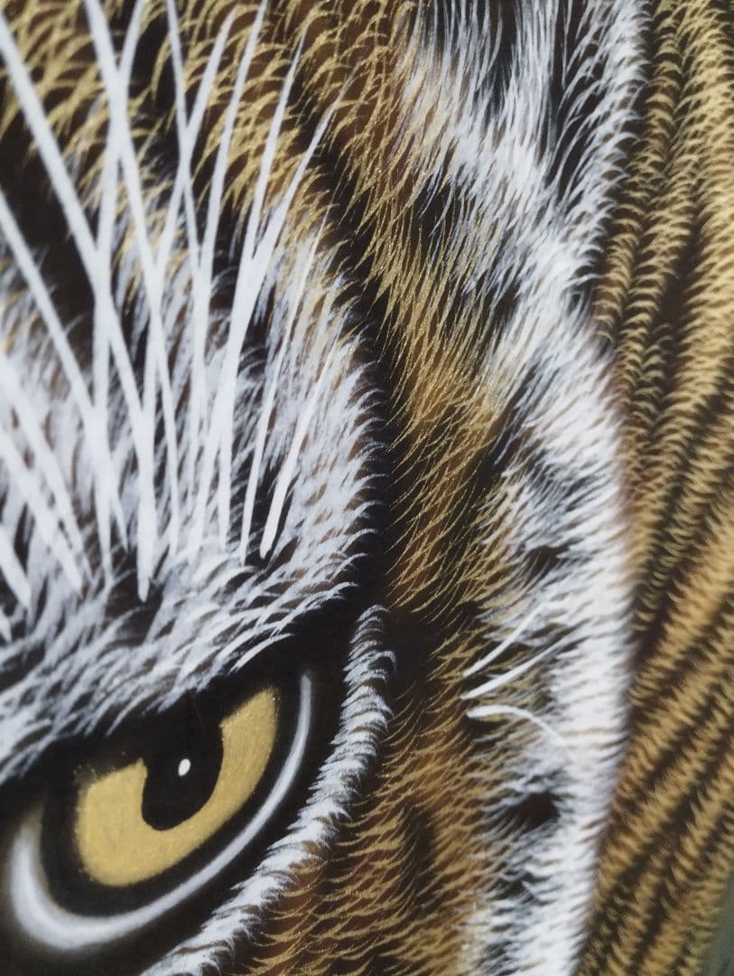 虎の掛け軸 龍山