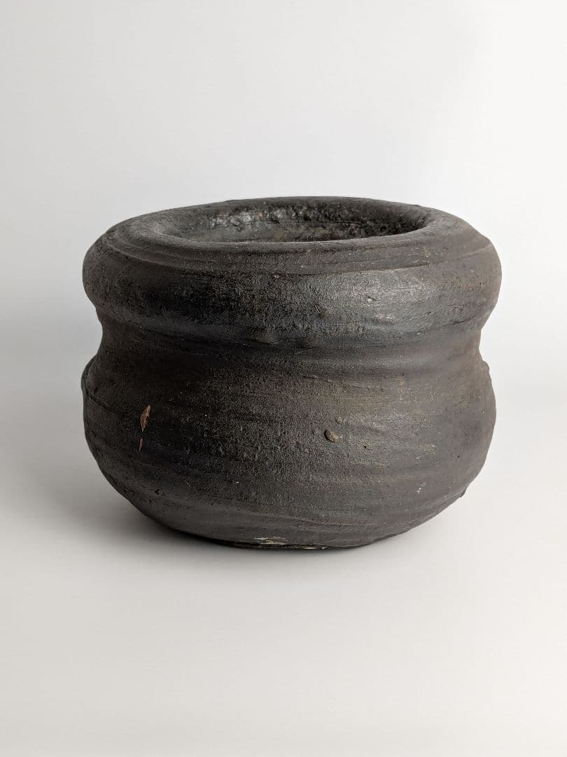 古備前水指　重餅水指　矢筈口　古備前　茶道具　古陶磁