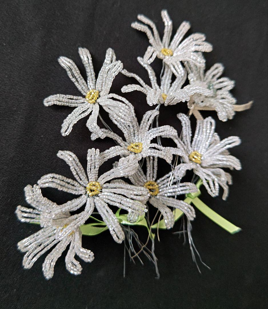 フランス　アンティーク　フレンチビーズフラワー　ビーズフラワーA