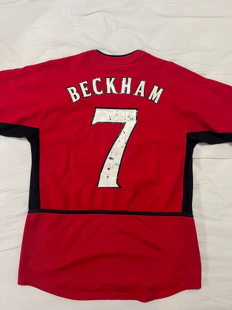 【希少】02-03 マンチェスターU ユニフォーム　ベッカム　ゲームシャツ