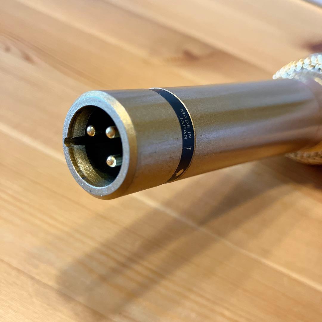 【昭和レトロ】オーディオテクニカ　マイク　PRO-100 日本製　ゴールド