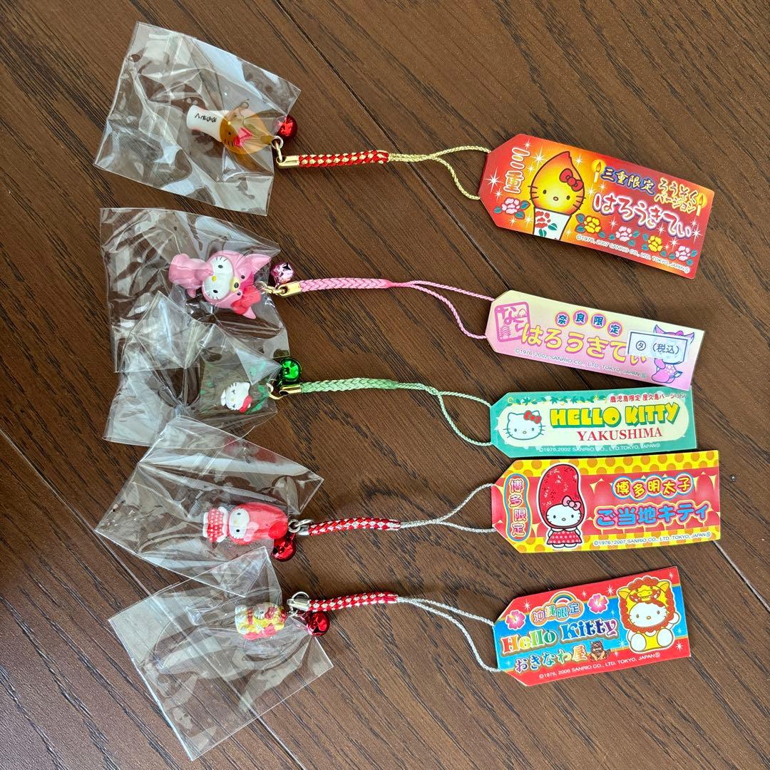 ご当地キティまとめ売り根付けストラップ　ボールペンセット