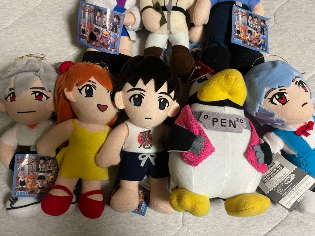 エヴァンゲリオン　セガぬいぐるみ8体フルコンプ