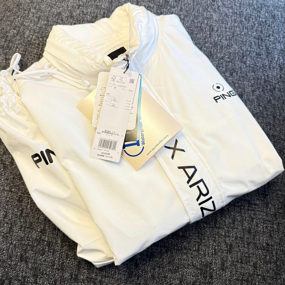 ピンアパレル 2WAYセットアップレインウェア ホワイト M/PING