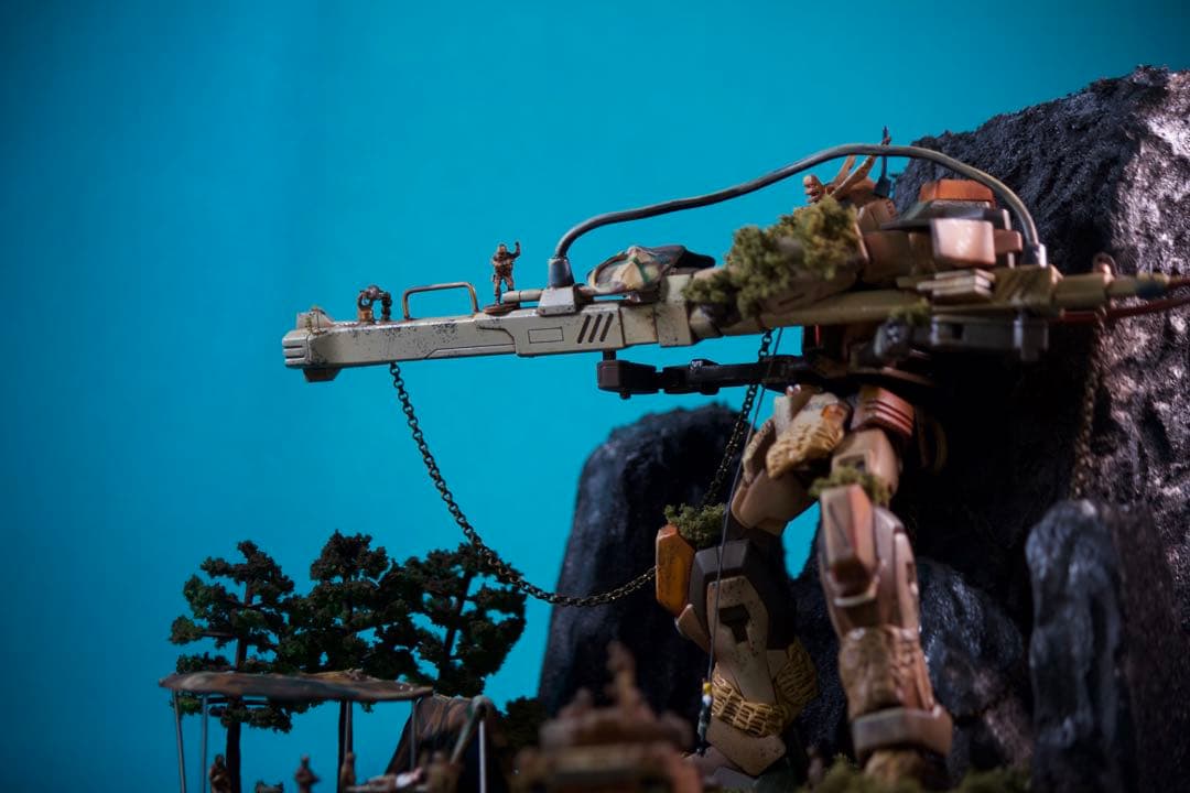 1/144ガンダムSEED バスターガンダム現地改修機ジオラマ完成品