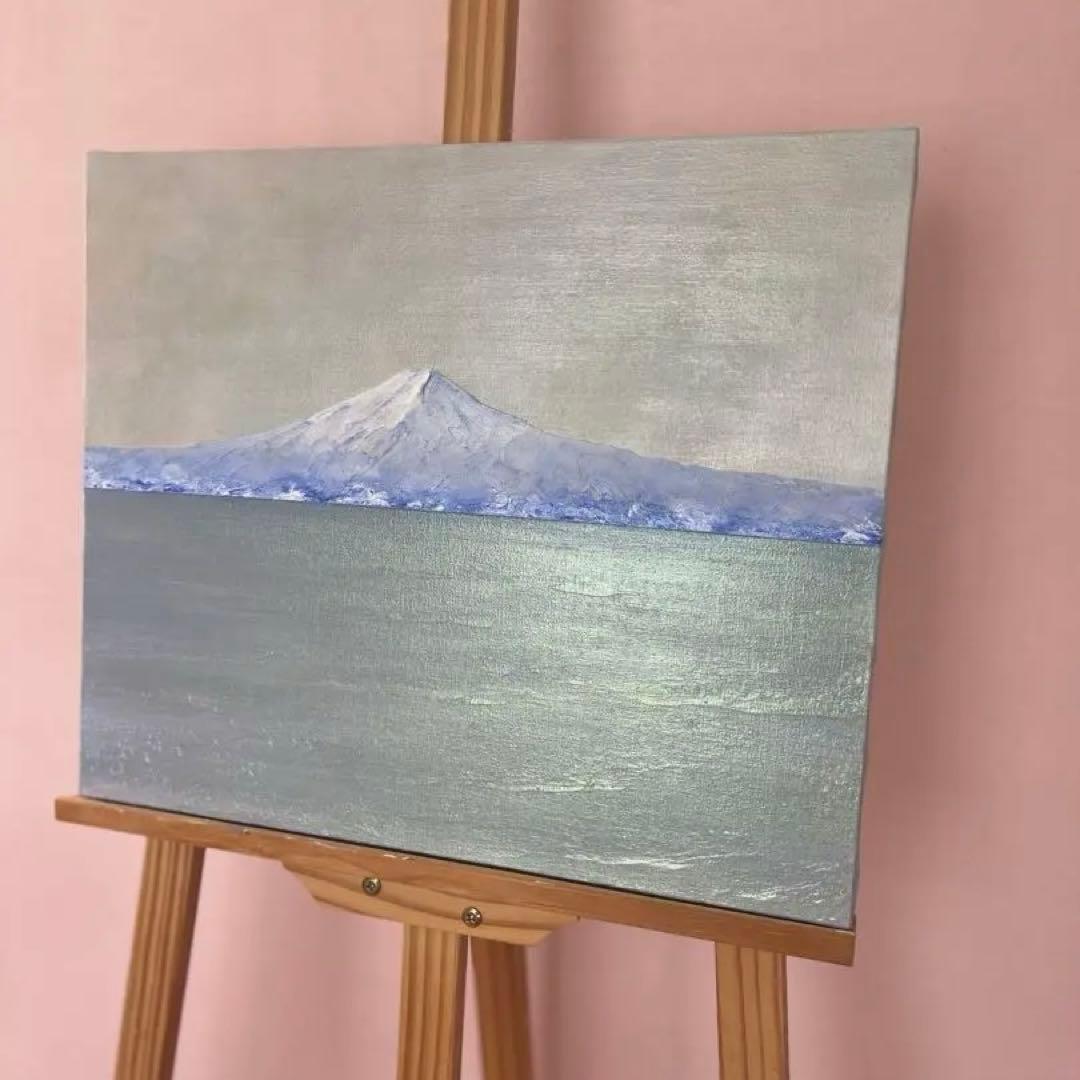 富士山　富士山の絵画 mt.fuji 風景画 ホログラム パール アート 絵