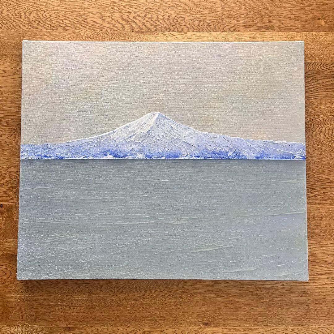 富士山　富士山の絵画 mt.fuji 風景画 ホログラム パール アート 絵