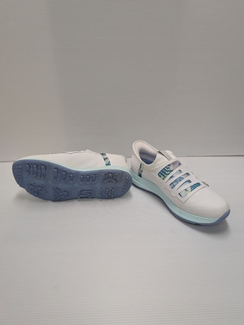 【美品】スケッチャーズ ハンズフリー ゴルフシューズ白/27.0