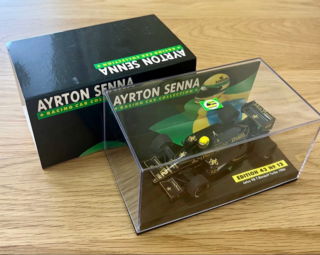 ミニチャンプス F1 ロータスルノー98T A.セナ JPSタバコ仕様1/43