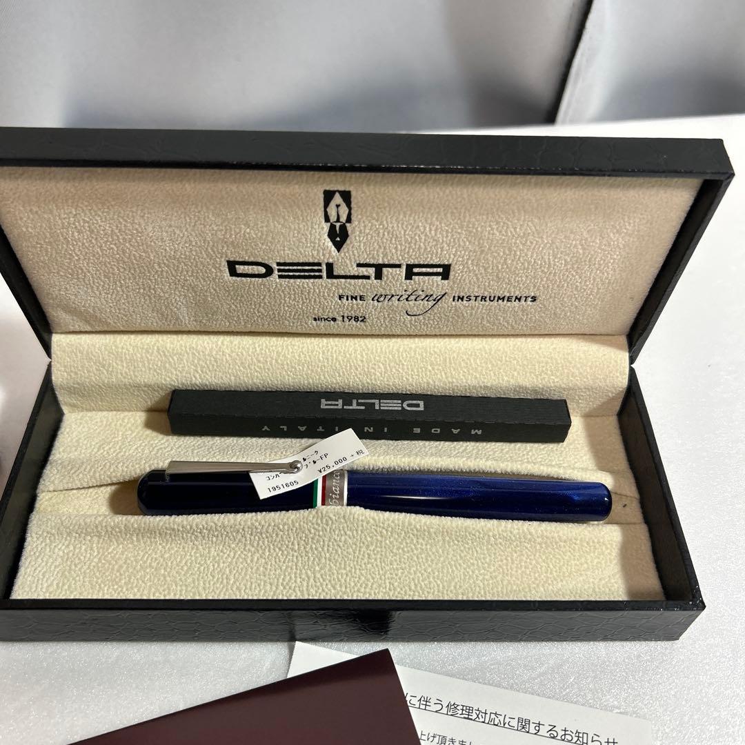 新品未使用 オロビアンコ ルニーク × デルタ コラボ 万年筆 ブルー 青