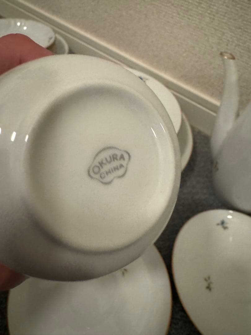 大倉陶園　食器セット　小花　マルチカラー