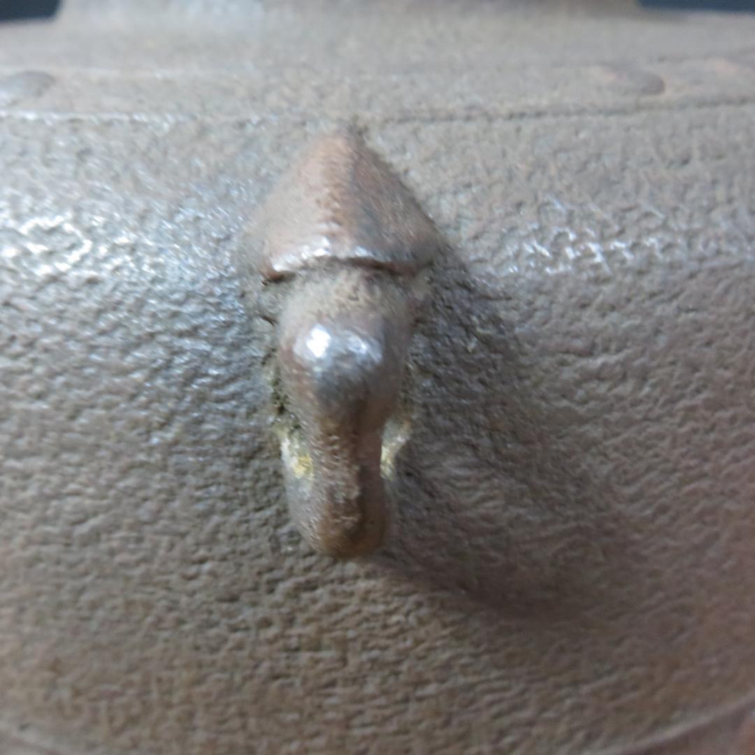 茶釜 茶道具 茶器 錆あり 木箱 共箱か 井上 浩仙 銘なし