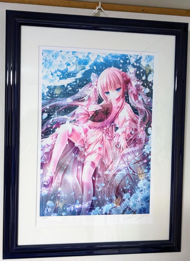 雪月華舞 -霖- (No.1)　てぃんくる　版画　ミックスドメディア