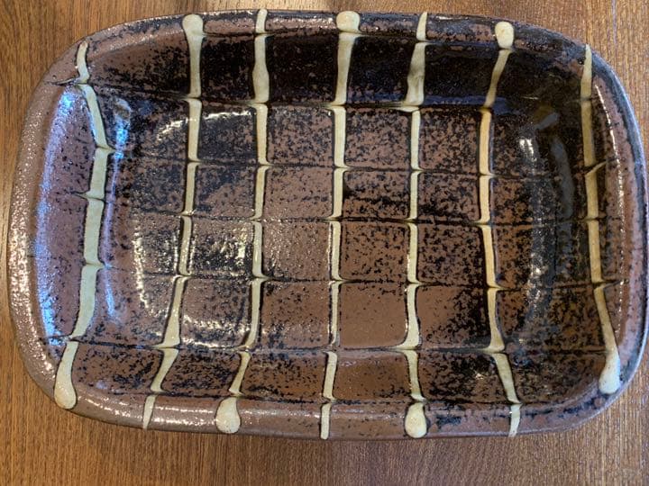 スリップウェア 四角平皿