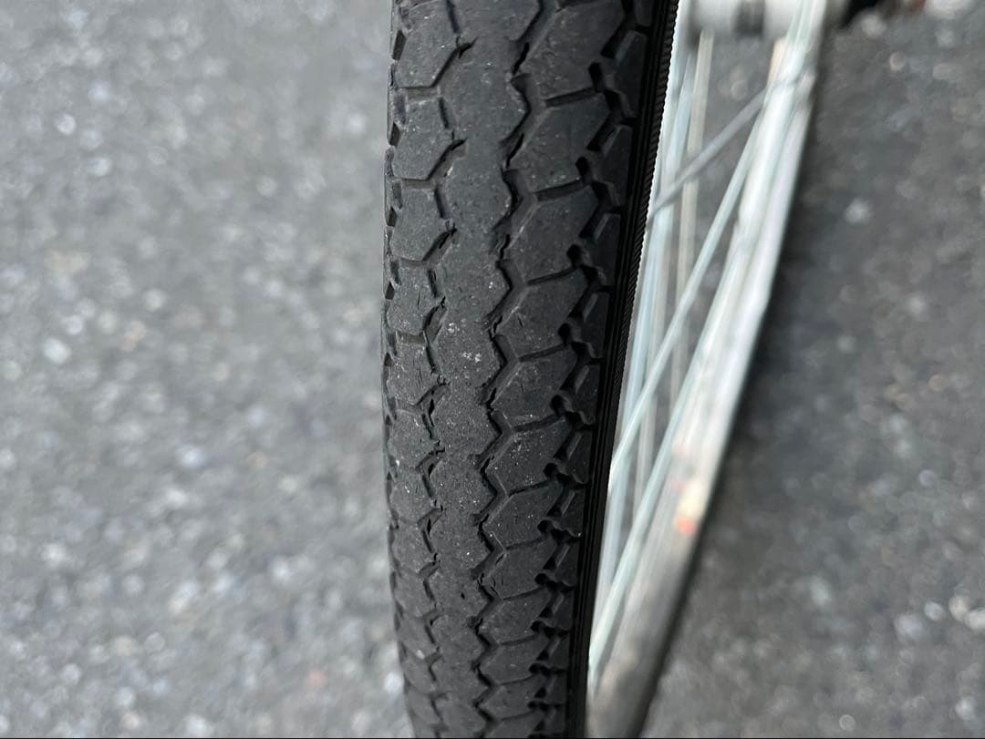 ナ*ナ様 中古美品ブリヂストンLEDオートライト自転車26インチ★マットカーキ※